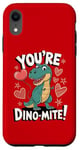 Coque pour iPhone XR Costume de dinosaure T-Rex pour la Saint-Valentin