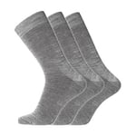 Dovre Strømper 3P No Elastic Twin Socks Grå bomull Str 40/45 Herre