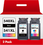 PG-540XL CL-541XL Remplacement pour Canon PG540 XL CL541 XL 540XL 541XL compatibles pour PIXMA MG3650 S G2150 MG3150 MG3550 MX475 (1 Noir, 1 Tri-Couleur)