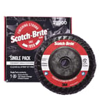 Scotch-Brite Clean and Strip XT Pro Disque de décapage pour rouille et peinture Diamètre 11,4 cm Filetage à changement rapide 5/8-11 Carbure de silicium extra épais