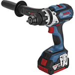 Bosch Professional 18 V Perceuse-visseuse sans fil GSR 18 VE-2 EC, 2 x 5,0 Ah, chargeur rapide Gal 1880 CV, L-BOXX, 1 pièce, 06019 F1102