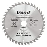 Trend Lame de Scie Circulaire pour Bois, 235 mm de Diamètre, 30 mm d'Alésage, 40 Dents, TCT, 2,6 mm de Trait de Scie, +15° Crochet, CSB/23540