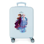 Disney Frozen La Reine des Neiges Nature is magical Valise Trolley Cabine Bleu 37x55x20 cms Rigide ABS Serrure à combinaison 32L 2,5Kgs 4 roues doubles Bagage à main