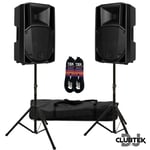 2 x RCF Art 715A Mk5 Active Speaker 1400W each DJ Club + FREE Stands Bag Leads