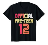 Youth 12 Official Pre-Teen 12th Birthday Girl Vintage 12 Year Old T-Shirt