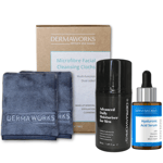 SKIN CARE BUNDLE Men  Hydrating  Hyaluronic Acid Serum Moisturiser & Face Cloths