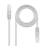 NANOCABLE 10.20.0107 - Câble Ethernet RJ45 Cat.5e UTP AWG24, Gris, 7mts