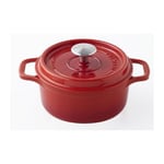 INVICTA Cocotte ronde - Ø 18 cm - Rubis - Tous feux dont induction