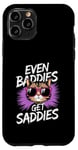 Coque pour iPhone 11 Pro Even Baddies Get Saddies Cat Confident Girl Trendy Citation