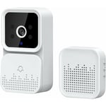 Sunxury - Caméra de sonnette sans fil, sonnette de sécurité WiFi avec vision nocturne hd, sonnette vidéo intelligente à distance sans fil,