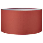 Abat-jour moderne en toile - Cylindre - 50/50/25 cm - Rouge - Abat-jour en tissu en coton/lin - Pour douille E27 - Convient pour suspension et lampadaire