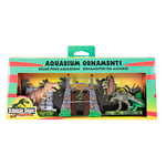 Penn-Plax Jurassic Park Lot de 3 décorations pour Aquarium sous Licence Officielle – Comprend Une Porte de Parc T-Rex et des décorations de dilophosaure – Petite Taille