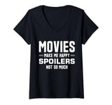 Womens Film Cinema Spoiler Watch Movie Cinephile Movie Buff V-Neck T-Shirt