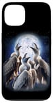 iPhone 13 3 Vultures Howling At The Moon Funny Vulture Bird Carrion Case