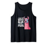 Funny Llama I Make The Water Blue Pool Party Humor Tank Top