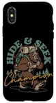 Coque pour iPhone X/XS Bigfoot Hide and Seek Champion Sasquatch Yeti Funny Bigfoot