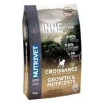 NUTRIVET - INNE Chien - Croquettes sans Céréales - Chiot - Poulet - 80% d'ingrédients d'origine Animale - 12 kg