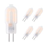 Vicloon G4 LED Ampoule,5-Pack 15W Ampoules Halogènes Équivalentes,Ampoule LED G4 2W Économie Pour Les Ampoules de Hotte,AC/DC 12V 130LM 3000K