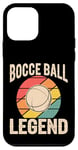 Coque pour iPhone 12 mini Boule de pétanque vintage Legend Retro Sports