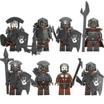 8 st/set Sagan om Ringen Byggklossfigurer Orc Soldat Krigare Minifigurer Byggklossar