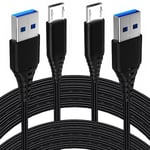 KabelmikrofonUSB2M+2M, 2.4A KabelmikrofonUSB Laddning Snabbladdare för Samsung A10/A7 2018/A6/J6 Fler/J6 2018/J4/J3J5J7 2017 2016, Tab S2,