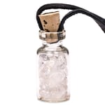 Glass Gift Bottle On Wax Cord With Rock Crystal -- 3.6 Cm