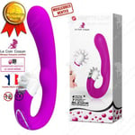 LCC® Vibrator fläkt kvinna klitoris tyst kraftfullt par vattentät sexleksak 7 frekvenser massage nöje uppladdningsbar