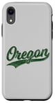 Coque pour iPhone XR Oregon Classic Varsity, style maillot de sport vintage