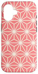 Coque pour iPhone 16 Pink Beige Cubes Hexagons Triangles Stars Mesh Pattern