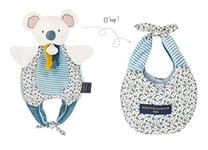 DOUDOU ET COMPAGNIE - Peluche Koala 3 en 1 Réversible : 1 Doudou + 1 Marionnette = 1 Petit Sac pour Promener Doudou - 30 cm - Collection Yoca le Koala - Idée Cadeau - Garantie Doudou Perdu - DC3826