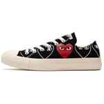 Baskets Comme Des Garcons  Converse  Heart Print Black Ox