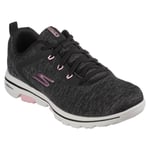 Skechers Womens Go Golf Walk 5 Golf Shoes - Black/Pink - UK 6.5