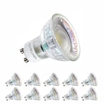 sanlumia 10 X 6W Gu10 Super Bright 100 Degree Wide Beam Angle LED Spotlight Bulb 500lm 75W Halogen Equivalent Cool White 6400K