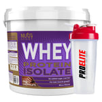 Nutrisport 90+ Protein Whey Isolate 5kg STRAWBERRY + NEON V2 GREEN SHAKER