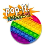 Popit Fidget Pop It Regnbåge Rund, Fyrkant - CE Godkänd Rund