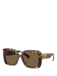 Miu Miu 0MU10YS Square Sunglasses, Honey Havana