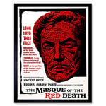 Wee Blue Coo Film Movie Masque Red Death Vincent Price Horror Art Print Framed Poster Wall Decor 12X16 Inch