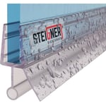 STEIGNER 100cm Joint d'étanchéité droit en PVC pour Paroi en Verre de Douche ou Baignoire, Vitre 3,5/4/5mm, Anti-Fuites d'Eau, UK18