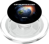 A lot can happen in 6 days : Genesis 1-2 Creation Bible Verse PopSockets PopGrip pour MagSafe