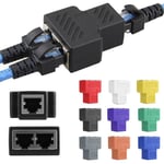 CAT6 Network Connector Adapter 1 To 2 Ways Ethernet Extender Plug RJ45 Splitter