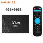 X98H PRO H618 Android12 4G/64G TV-box, med Bluetooth WIFI6