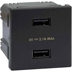 Kontakt-simon - K126E/14 - USB-laddare Kontakt-Simon K45 (45x45) uttag typ A 5V/2,1A