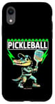 Coque pour iPhone XR Un crocodile jouant au pickleball - Ambiances amusantes