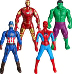 Marvel-figurer, superhjältefigurer 18 cm, 4 stycken Avengers-figurer, Marvel-leksak Titan Hero-serien