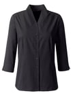 Creation L Women Jacket Black Short Sleeve V-Neck Casual Size UK 18/ EU 44