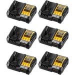 Dewalt - Pack de 6 chargeurs DCB1104-6 (DCB1104 - 12V 18V)