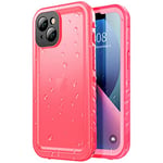 SPORTLINK for iPhone 13 Waterproof Case - Shockproof Heavy Duty Front and Back Cover with [Built in Screen/Camera Protector] 360 Full Body Protective [Dustproof][IP68 Underwater]-Pink