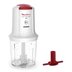 MOULINEX Mini Hachoir, Bol 500 ml, 2 vitesses, Lame inox, Accessoire pour émulsionner, Fabriqué en France, Multi-Moulinette AT710110