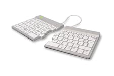 R-Go Ergonomic Keyboard Split break - tangentbord - with integrated break indicator - QWERTZ - tysk - vit Inmatningsenhet