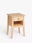 John Lewis Arbor 1 Drawer Bedside Table, Natural